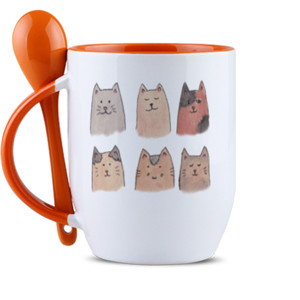 Mug Sendok Six Cat
