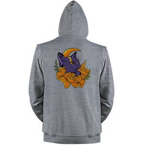 Jaket Hoodie kaos kucing & bunga