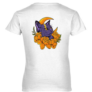 Kaos kaos kucing & bunga