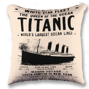 Bantal OLD ADS OF TITANIC SHIP