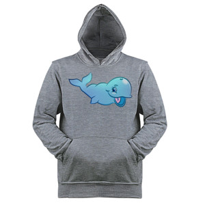 Jaket Hoodie Cute Cartoon Whale - Kaos Ikan Paus Kartun Keren