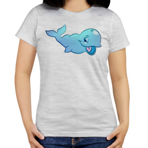 Kaos Cute Cartoon Whale - Kaos Ikan Paus Kartun Keren