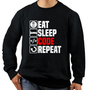 Jaket Sweater Eat Sleep Code