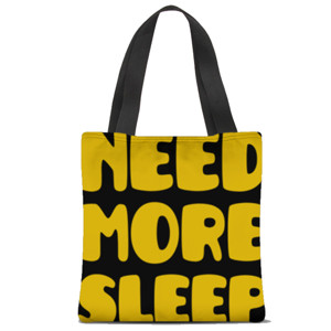 Tas Tote Fullprint Need More Sleep