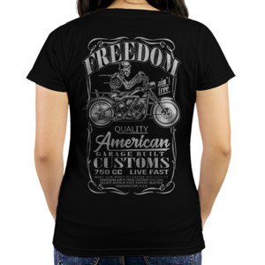 Kaos FREEDOM AINT FREE MOTORBIKE back print