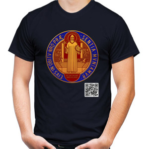 Kaos Front&Back Pria ST. BENEDICT MEDAL