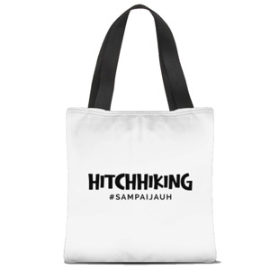 Tas Tote Fullprint Tote Bag HITCHHIKING #SAMPAIJAUH