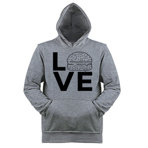 Jaket Hoodie Love Burger
