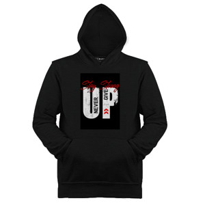 Jaket Hoodie Stay strong never give up red