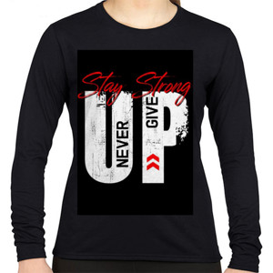 Kaos Stay strong never give up red