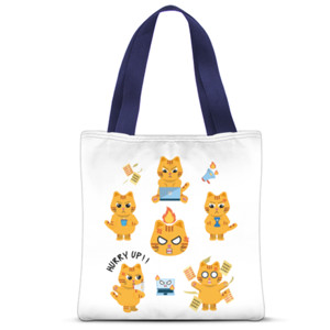 Tas Tote Fullprint Kitty Office - Angry