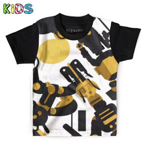 Kaos Anak Full-Print Pola Abstrak 10