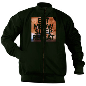 Jaket Bomber Eat Meow Sleep Repeat