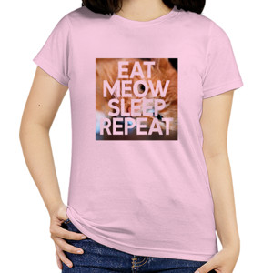 Kaos Eat Meow Sleep Repeat