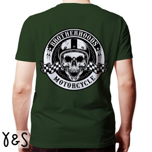 Kaos oblong pria wanita remaja club motor tengkorak