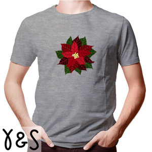 Kaos oblong pria wanita remaja gambar daun pohon natal