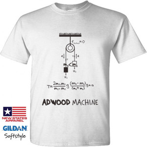 Kaos adwood machine (gambar hitam)