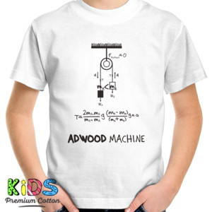 Kaos adwood machine (gambar hitam)