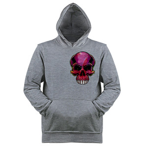 Jaket Hoodie kaos 3d motif skull tengkorak