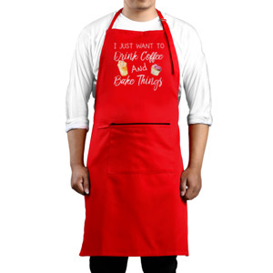 Celemek Celemek Apron Coffee Merah