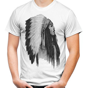 Kaos american indian head dress tribal