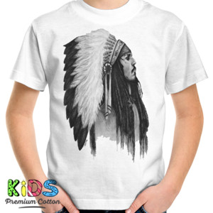 Kaos american indian head dress tribal