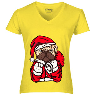 Kaos Santa Pug Dog