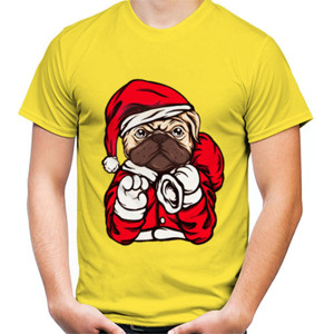 Kaos Santa Pug Dog