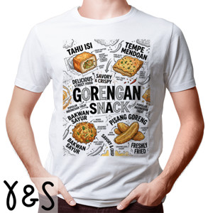 Kaos Kaos Custom Gorengan Snack Indonesian Street Food