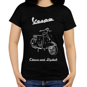 Kaos Kaos Vespa hitam kualitas terbaik