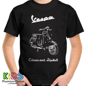 Kaos Kaos Vespa hitam kualitas terbaik
