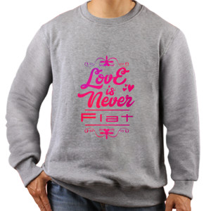Jaket Sweater Love is Never Flat