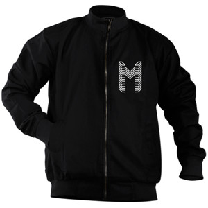 Jaket Bomber Logo huruf M gamer