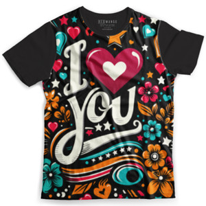 Kaos Fullprint Love Explosion