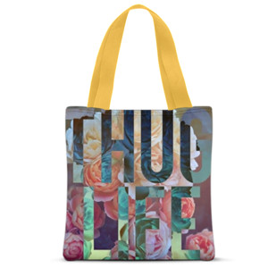 Tas Tote Fullprint rose thug life