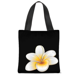 Tas Tote Fullprint bunga kamboja