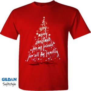 Kaos Natal merah gildan