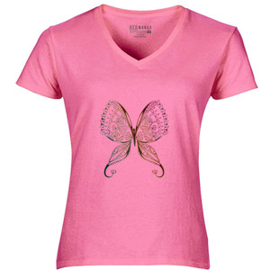 Kaos Kupu kupu pink
