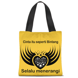 Tas Tote Fullprint Tas Love