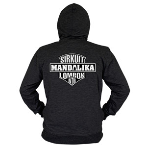 Hoodie Zipper Sirkuit Mandalika Lombok NTB Badge BW