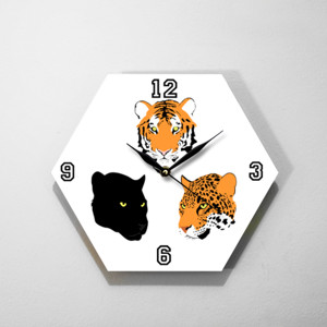Jam Dinding Tiger X  Black Panther X Jaguar