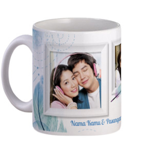 Mug Blue Feathers