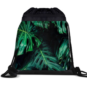 Tas Serut Motif daun hijau