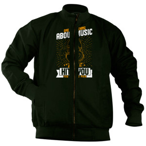Jaket Bomber Tipografi Music