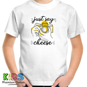Kaos Tipografi Just Say Cheese