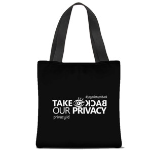 Tas Tote Fullprint tas takeback OUR privacy