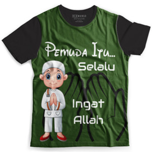 Kaos Fullprint Kaos Remaja Selalu Ingat Allah