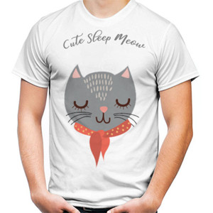 Kaos Cute Sleep Meow