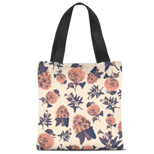 Tas Tote Fullprint Red Flowers