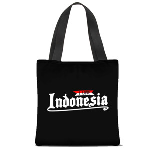 Tas Tote Fullprint I LOVE INDONESIA